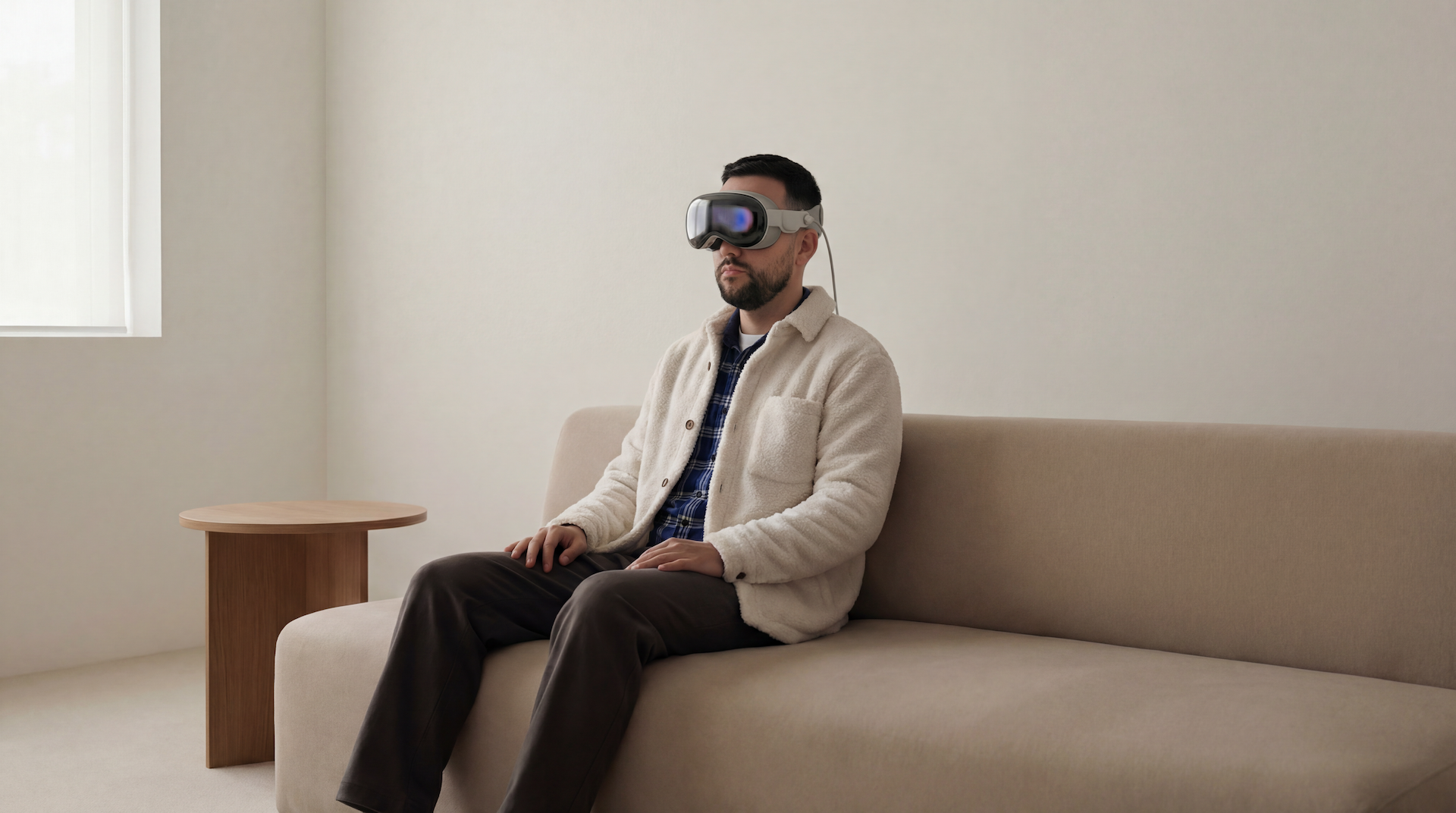 ultraminimal professional image person seated on a 47825